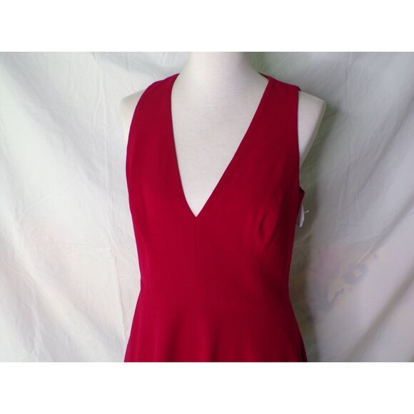 🆕 DRESS THE POPULATION Catalina Fit & Flare Dress Garnet Red XX-Small (00-0) - Picture 7 of 10